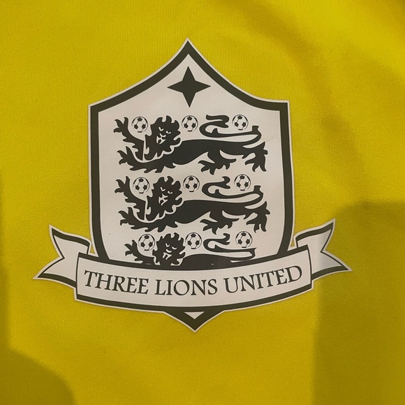 Adidas Soccer Practice Jersey Three Lions United Yellow #6 Size Medium Climacool - Picture 4 of 7